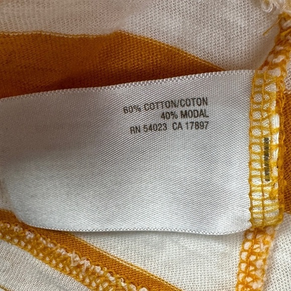 Old Navy Petite Striped Half Sleeve Ruffle Front Blouse Women's Junior Large - Picture 7 of 8